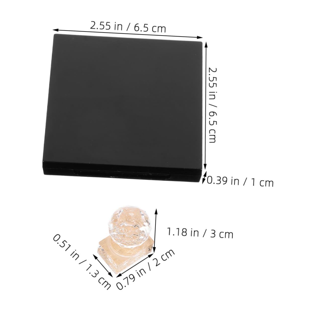 HAKIDZEL Empty Eyeshadow Lipstick Palette 2 Sets 6-grid Diy Makeup Organizer Brush Holder Multi-compartment Storage