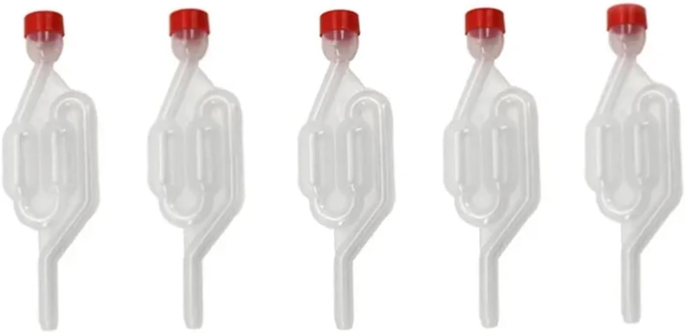 Transparent Air Lock S-Shape Airlocks Bubble Length 17cm S-Shape Airlocks,Homebrew Bubble Airlock Carboys Stopper & Fermenter Seal Valve(5 PES)