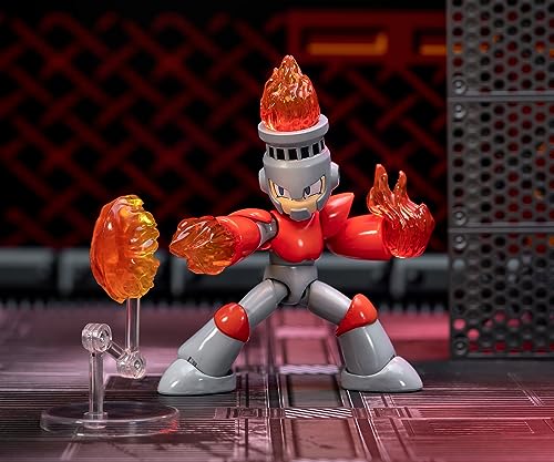 Jada Toys Mega Man Fire Man - Statuetta Da Collezione Da 4,5" - 4