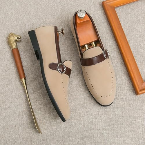 Men's Loafers Slip-On Moccasins Suede Dress Shoes, Lightweight and Breathable with Rubber Sole Stylish Mens Loafers4