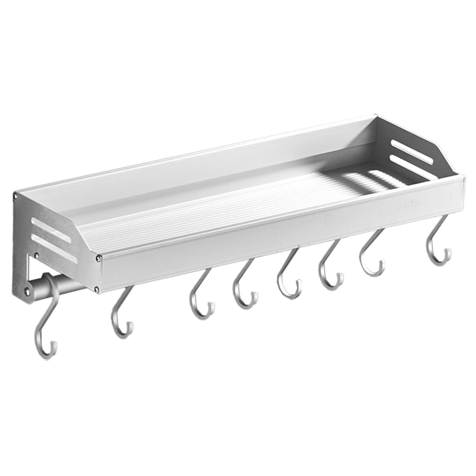Enakshi (LABEL) Creations Bathroom Floating Shelves Space Saving Modern Kitchen Wall Shelf With S Hook White 50Cm|Home & Garden|Kitchen Dining & Bar|Kitchen Storage & Organization|Racks & Holders-picture-30