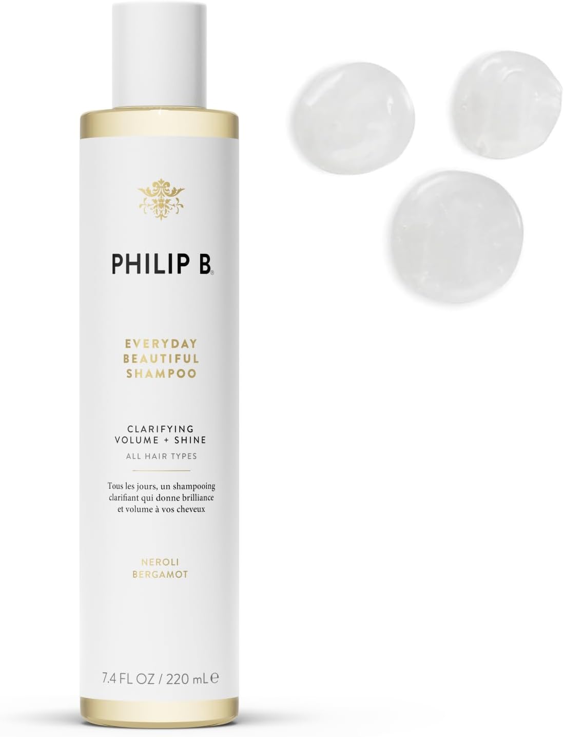 PHILIP B Everyday Beautiful Shampoo - 7.4 fl. oz. (220 ml) - Clarifying, Volumizing and Shine Enhancing, Removes Excess Buildup, Sulfate-Free, Made in USA