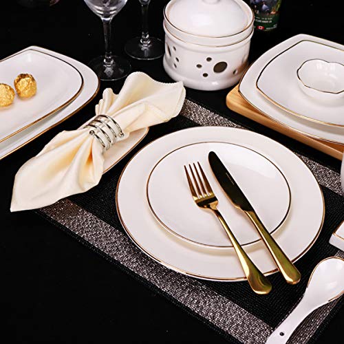 Metal Silver Napkin Ring Set of 6, Spiral Serviette Holder Gold Silver Buckles Round for Christmas Dinner Wedding Birthday Party Family Gathering Table Decoration