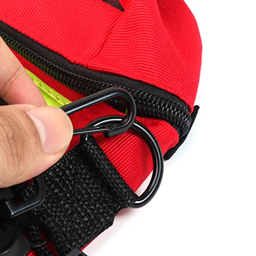 Image of First Aid Bag AED Medical 1st Aid Empty Rescue Defibrillator First Responder Bags for Emergency Critical Healthcare Protection (Bag Only) (Red)