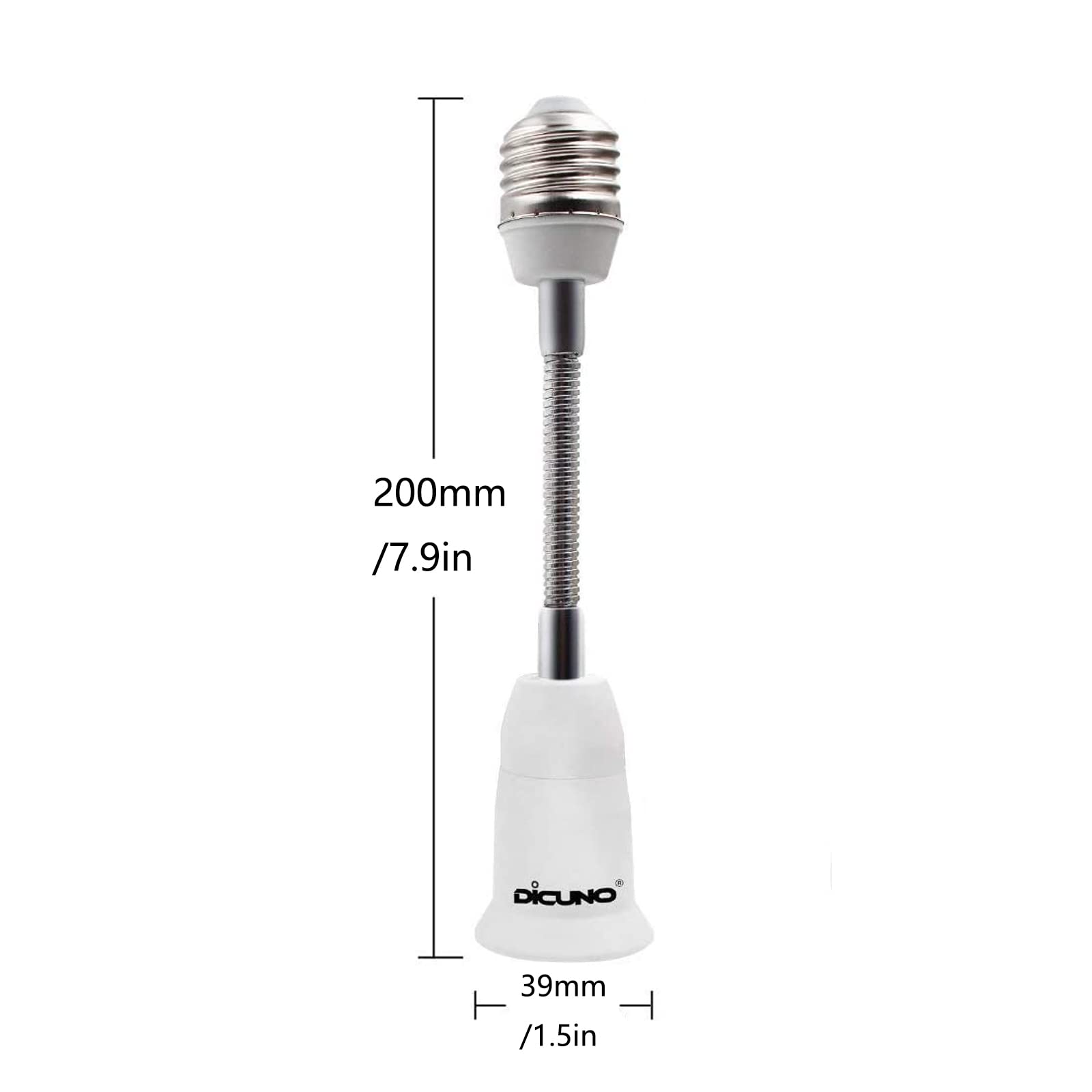 Nonbranded 4 Pièces E27 à E27 Prolongateur, Adaptateur Lampe D’extension, Rallonge des Ampoul, Conversion D'interface pour Ampoules Et éclairage