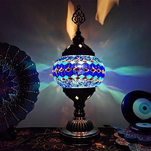 Lampe de table marocaine vintage en verre pour décorer les tables de café et de bar branchés