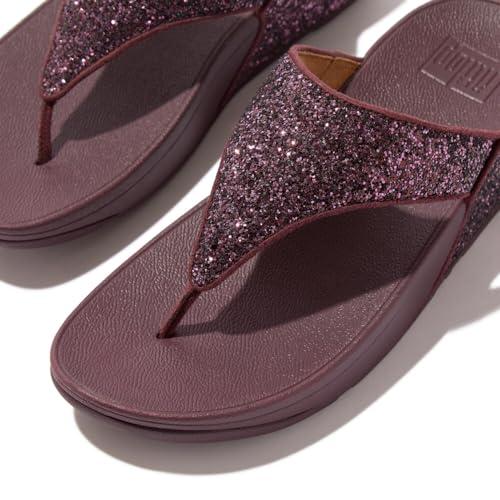 Image of FitFlop Lulu Multi-Tonal Glitter Toe-Post Sandals