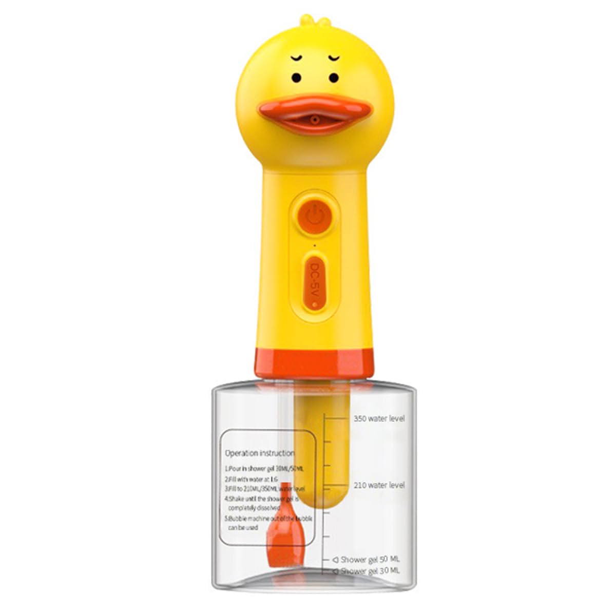 Riven Duck Shaped Electric Shower Gel Bubble Machine, Elektrischer Schaum-Shampoo-Spender Für Hund Und Katze Haustier Reinigung (400ml)