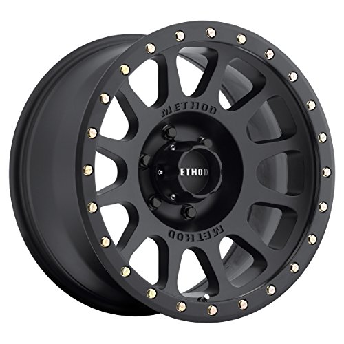 Method Race Wheels NV Matte Black Wheel with Zinc Plated Accent Bolts (17x8.5"/6x5.5")