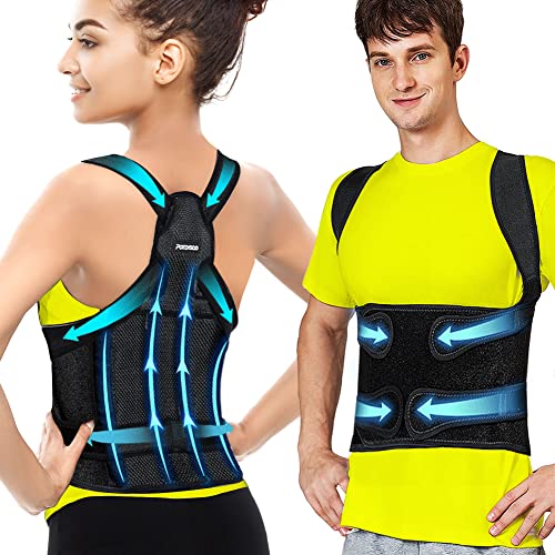 Back Brace and Posture Corrector for Women and Men - Adjustable Back Straightener - Discreet Back Brace for Upper Back - Comfortable and Breathable Posture Corrector Trainer for Spinal Alignment-Small/Medium (Waist 26-34 inch)