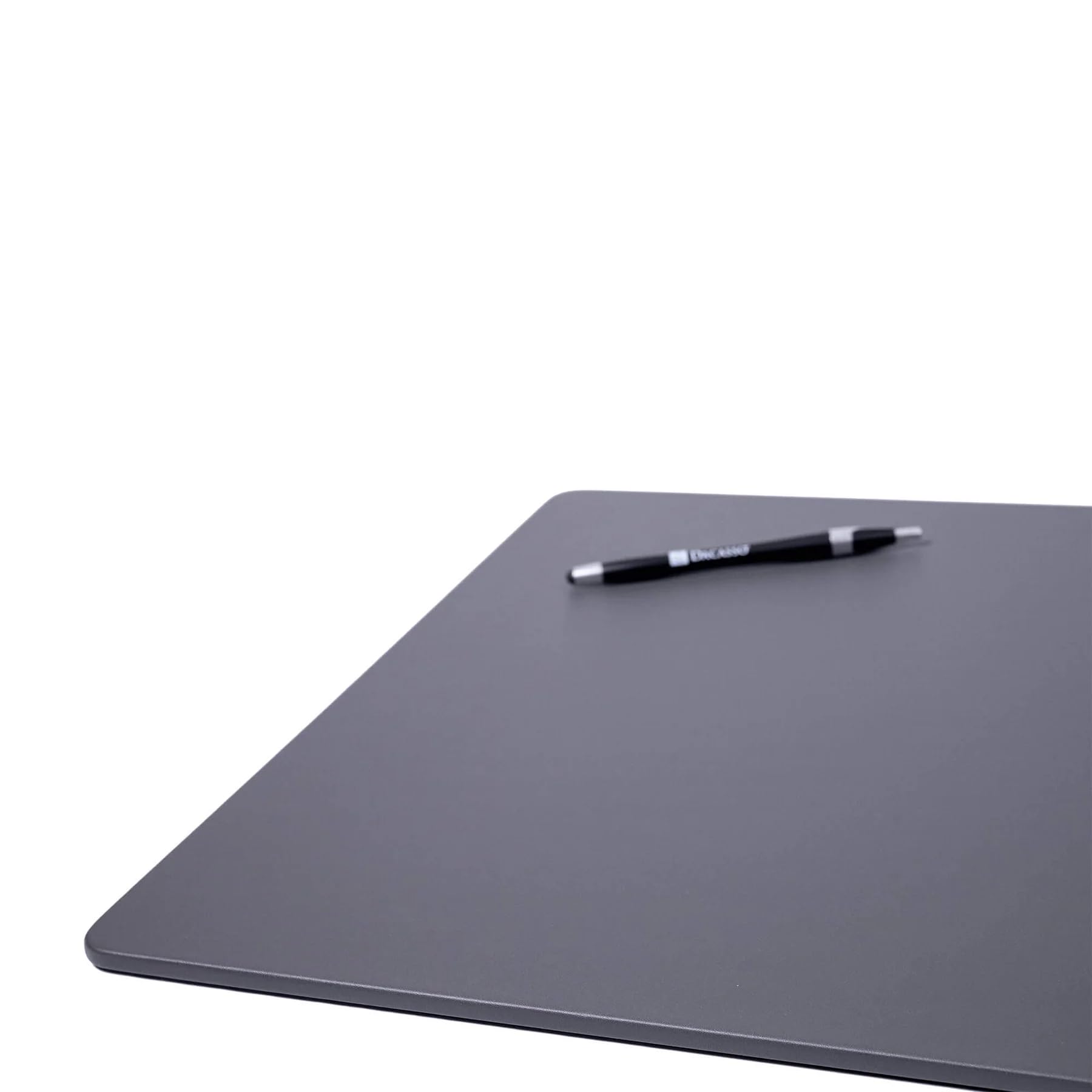 DACASSO Tappetino per tavolo da conferenza in similpelle, di lusso, per scrivania, per scrivere, imbottito, protezione per la superficie della scrivania (grigio, 55,9 x 35,6 cm)