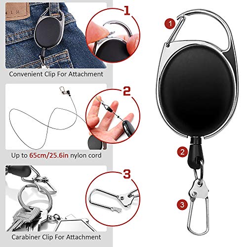 Chaveiro, Romacci Ferramenta de Nó Rápido de Pesca 4 em 1 com Porta-Chaves Retrátil Ferramentas de P