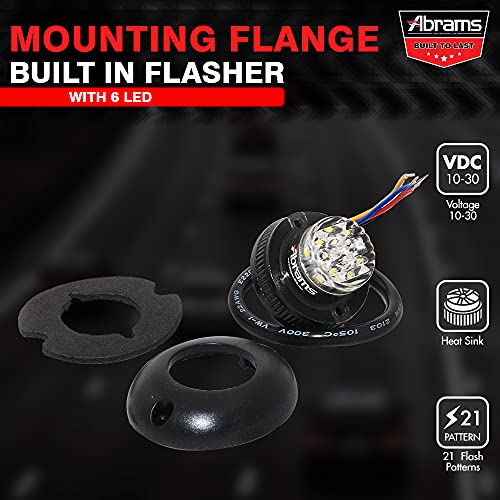 Abrams Sae Class-1 Impact 6 (Blue/Blue) 18W - 6 Led Police & Ems Vehicle Truck Led Hideaway Surface Mount Strobe Warning Light #TOP4