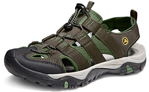 ATIKA Men's Outdoor Hiking Sandals, Closed Toe Athletic Sport Sandals, Lightweight Trail Walking