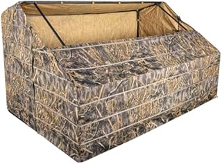 Avian-X G-Blind 4-Person Hunting Blind | Unique G-Shaped Frame Waterfowl Blind in Mossy Oak Shadow Grass Habitats Camo