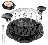 Shoprox Chicken Shredder Tool Black - Effortless Meat Shredding for Tacos, Sandwiches, Salads, and More, Includes Cleaning Brush & Fork, Durable, Easy to Use, Mess-Free Kitchen Essential