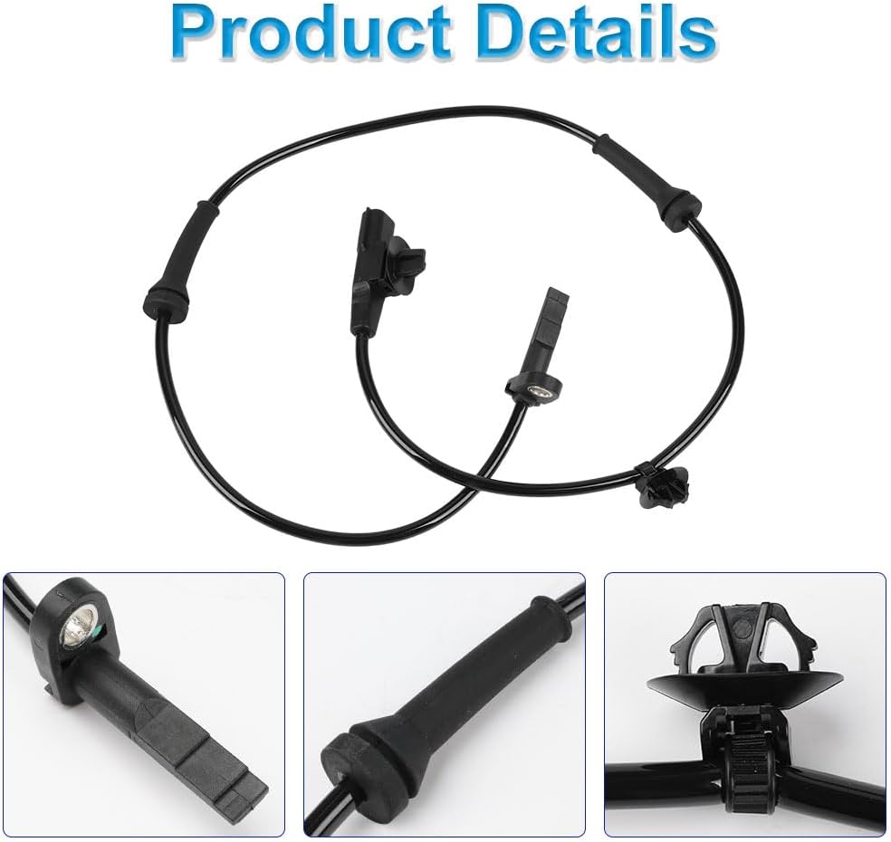 WMPHE 2 Pcs Front ABS Wheel Speed Sensors Compatible with Nissan Versa 1.6L L4 2012 2013 2014 2015 2016 2017 2018 2019, Versa Note 2014 to 2019, Left & Right abs Sensors, Replacement for 47910-1HA0A