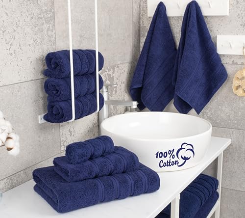 image for American Soft Linen Luxury 6 Piece Towel Set, 2 Bath Towels 2 Hand Tow