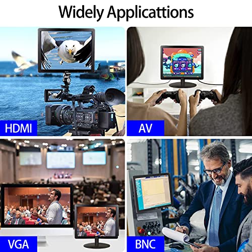 Image of 17 inch Touch Screen Monitoring LCD Display Security Camera Monitor Multifunction Interface HDMI, AV, BNC, VGA, USB, PC Input CCTV Computer Monitor Built-in Speaker 1280x1024 Full HD, black | Multifunctional Interface BNC, HDMI, AV, VGA, USB, PC Input CCTV Screen Computer Surveillance Monitor 1280x1024 Full HD