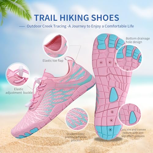 Image of Hike Barefoot Shoes for Womens Men Footwear,Pro Healthy&Non-Slip Water Shoe for Women Men, Wide Toe Running Shoes Boots Sneakers Unisex Designed for Walking,Running&Swimming Yoga, and Water Sports