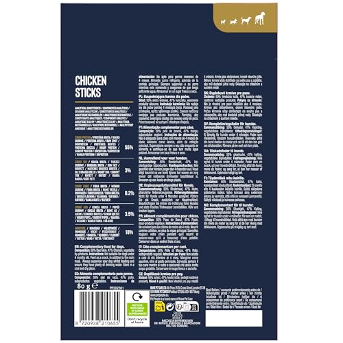 Pet People Chicken Sticks 80g, Natural, Grain Free, High Protein, Dental Care, Dog Snacks - 8pc, 80g (12 Bags) - Image 2