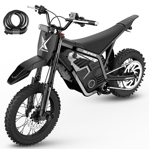 ESKUTE NOVA X Electric Dirt Bike 35-46 MPH 4000W Motor with 2849 Certified 48V 22.8Ah Battery Full Suspension Hydraulic Brakes Mountain Off-Road for Teens Adults Black with Lock