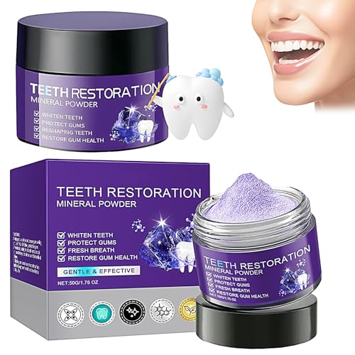 2 PACK Reparación De Dientes Polvo Mineral, Reparación Diental, Polvo Diente Contra La Decoloración, Efectivo En El Fortalecimiento De Los Dientes Y Las Encías Protege Las Encías Y Refresca El Aliento