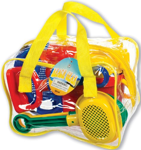 Toysmith Sand Box Castle Play Deluxe Beach Set with Shovel, Bucket, Sifter, Molds