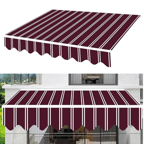 Auvent rétractable avec toile polyester résistante à l'eau pour balcon et jardin