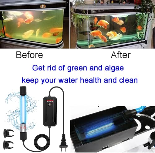 Image of 13W Timer Aquarium Clean Light Algae Clear Green Bloom Clean Fish Tank Water Clean Lamp for Sump Pond Filter Tank