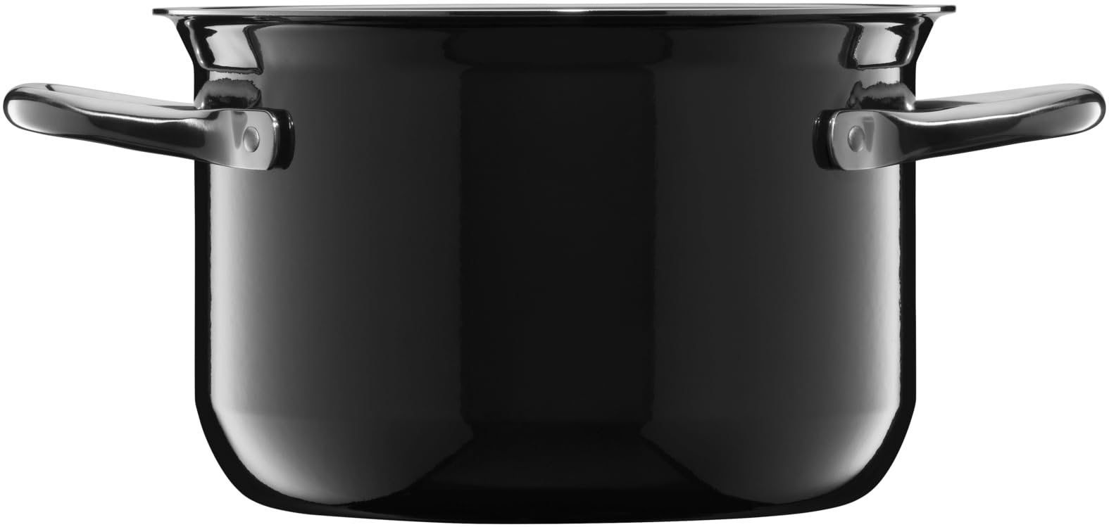 WMF Fusiontec Compact - Pentola piccola 18 cm, a induzione 2,4 l, coperchio in vetro, ceramica high-tech, impilabile, antigraffio, colore: Nero