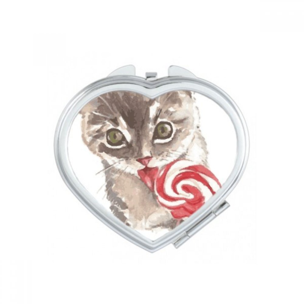 Miroir compact chat aquarelle parfait pour votre sac à main de voyage