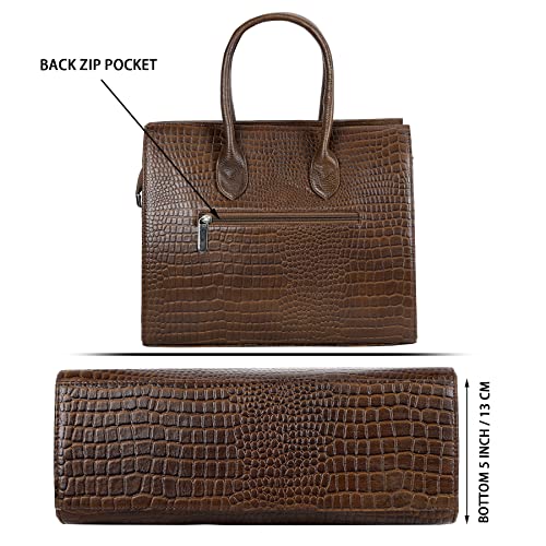 Image of RICHSIGN LEATHER ACCESSORIES Top-Handle Leather Women Handbag Shoulder Sling Ladies Purse Satchle Bags For Women Office Travel Daily Use