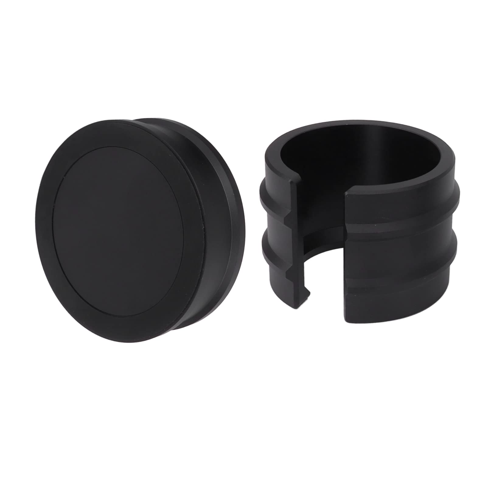 Uchwyt na Filtr do Kawy Stacja Ubijania z podwójną głowicą ze Stopu Aluminium dla Miłośników 51 Mm 53 Mm 58 (czarny)