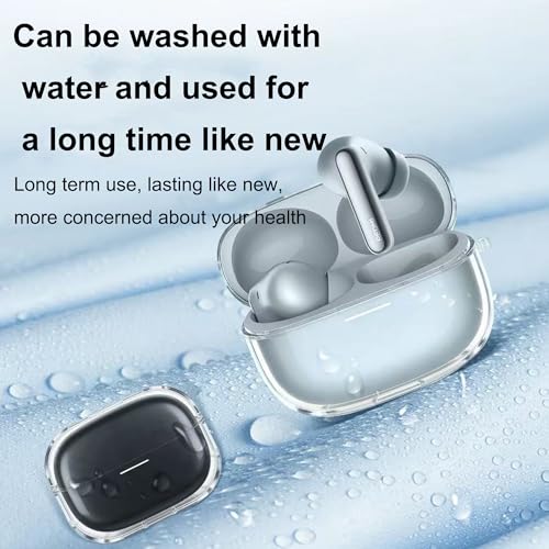 Image of Compatible with Redmi Buds 8 Pro Case Cover,Shock-Proof,Premium Silicone with Keychain
