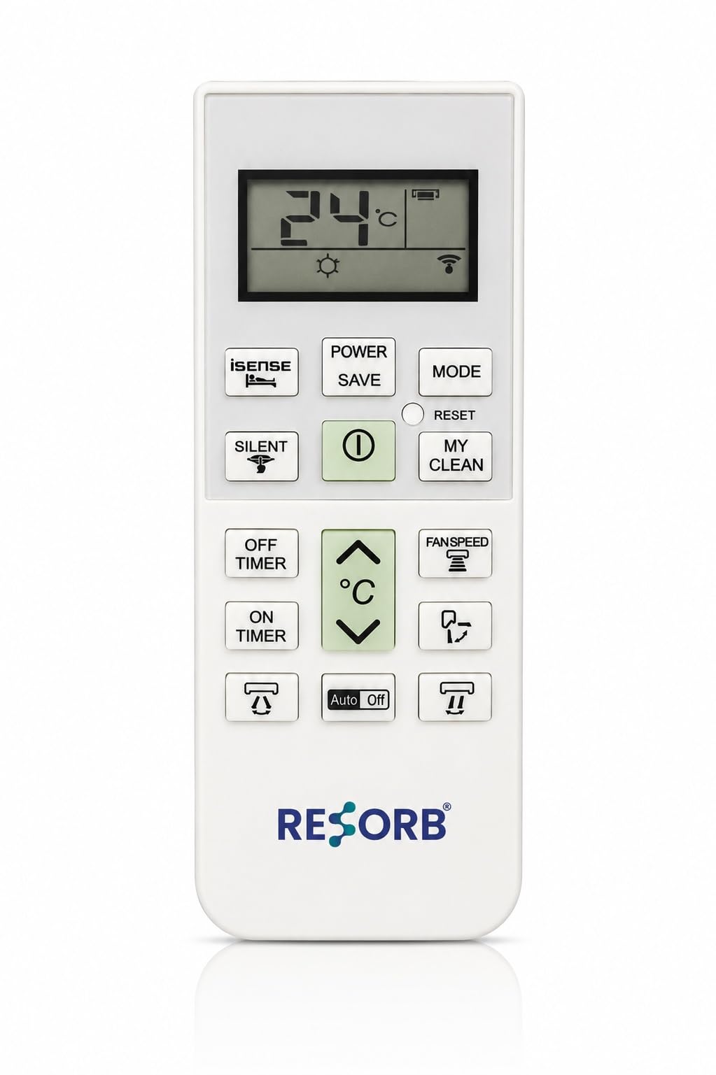 AC Remote Compatible with Hitachi Split & Window Air Conditioners with iSense, Power Save, Silent Mode, Timer Functions, White RE 168 A-image-27