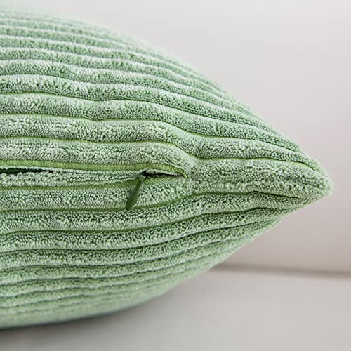 Yonous Corduroy Cushion Covers, Soft Square Decorative Throw Pillow Home Decor for Living Room Couch Bed Sofa Set of 2 Pack - Image 4