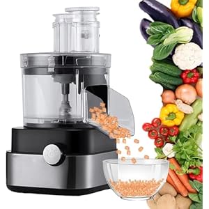 Keukenmachine, elektrische voedselhakker, 600W multifunctionele groente- en fruit snijmachine, 5l voedselhakker mixer grote capaciteit snijmachine elektrische vlees