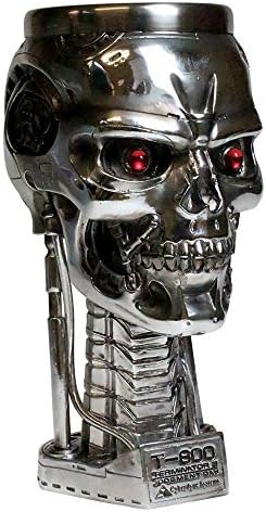 Nemesis Now Terminator Head Goblet 17cm Silver, Resin w/Stainless Steel Insert