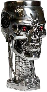 Nemesis Now Terminator Head Goblet 17cm Silver, Resin w/Stainless Steel Insert
