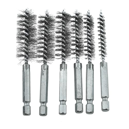 Image of 6PCS Stainless Steel Cleaning Brush for Drill Impactors Polishing and Deburring Pipe Brush for Electric Drills Impact Drivers Mould Grinding Machines