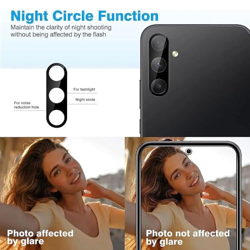 Image of DD SON Back Camera Lens Protector Tempered Glass For Samsung Galaxy S24 FE 5G Case Friendly with Edge to Edge Coverage and Easy Installation Kit, Pack of 1