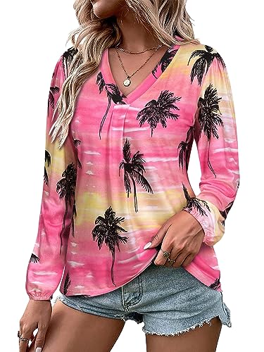 Amazon.com: ZXZY Women's Hawaiian Blouses Shirts Long Sleeve