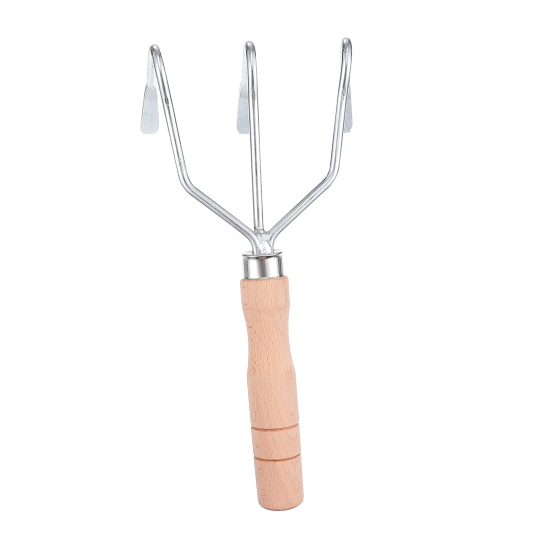 GALPADA 1pc Ergonomic Garden Cultivator with Wooden Handle Rake Tool for Digging Weeding Aerating Soil for Farm Garden Tasks