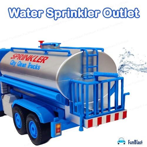 Image of FunBlast City Tanker Truck Toy - Pull Back Big Size Truck for Kids, Friction Power Toy Trucks for 3+ Years Old Boys and Girls, Light & Sound Toy for Kids with 6 Wheels (Multicolor)