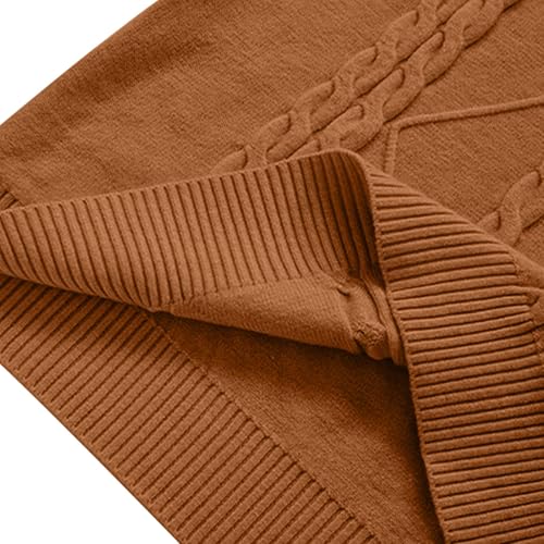 Men's Quarter-Zip Sweater Textured-Knit Mock Neck Pullover Slim Fit Lightweight Long Sleeve Solid Knitted Pullover4