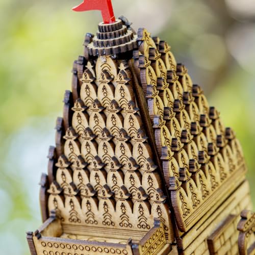 Image of DEEP Creations Ujjain Mahakaal Wooden Temple Mandir 3D Replica Home /Office /Shop Decore Gift for Inauguration
