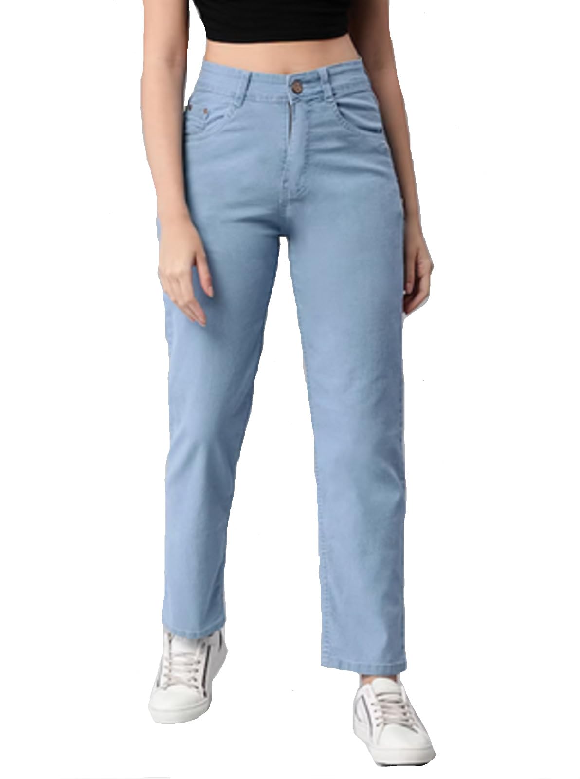 adbucks Women's High Rise Full Length Straight Fit Stretchable Jeans || Straight Fit Jeans for Women || Wide Leg Jeans for Women ||Bell Bottom Jeans for Women-picture-41