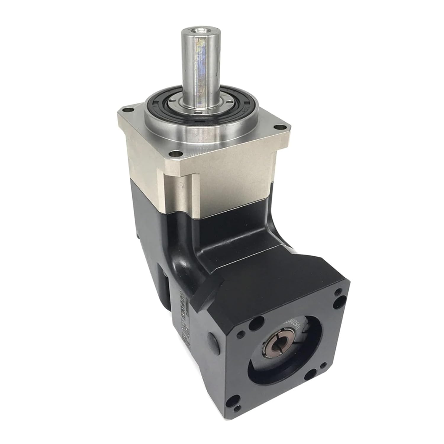 Corner Reducer Planetary Gearbox Helical Gear Right Angled Step-Down Reducer for 200W,400W,600W 60 Servo Nema23 Stepper Motor(Ratio 100 to 1,9.525mm Input)