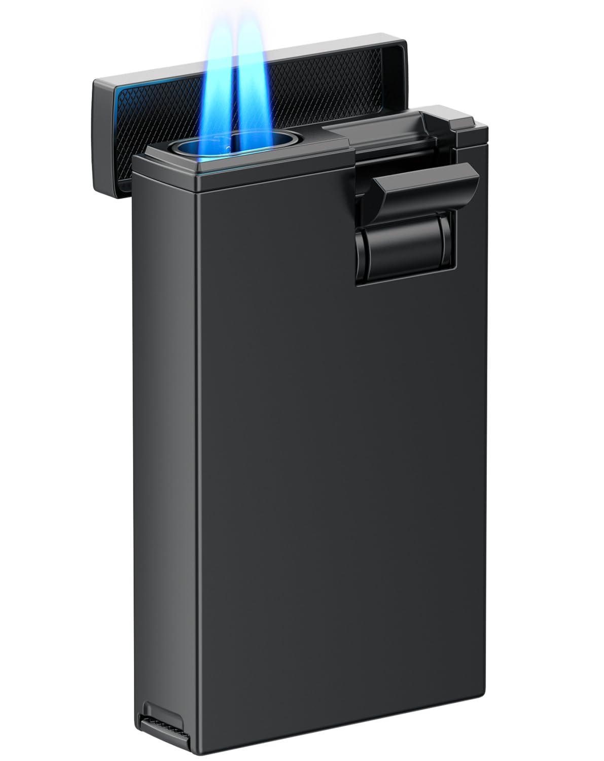 Vvay Black 2 Jet Flame Gas Lighter, Adjustable Flame, Butane Refillable, Sold Without Gas
